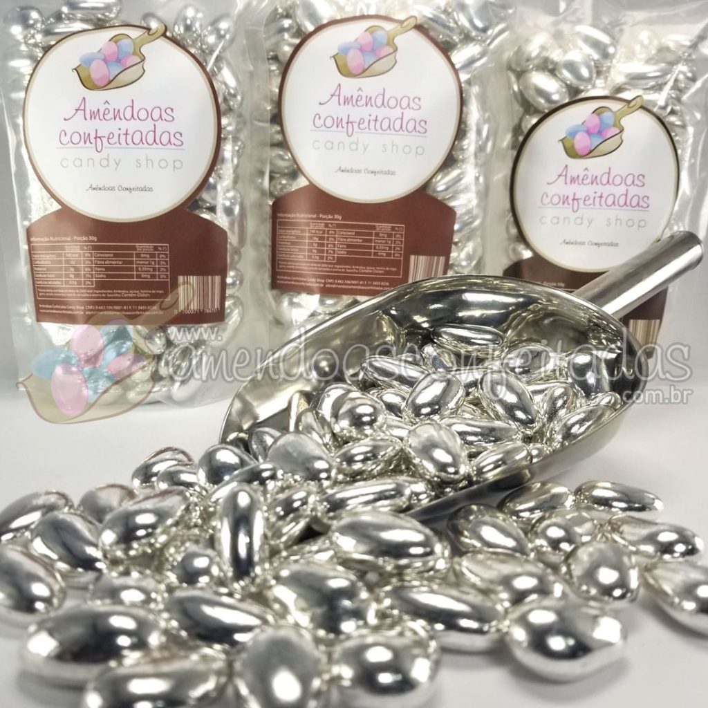 amendoas confeitadas prata deluxe