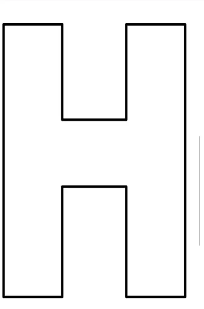 letras do alfabeto para imprimir H