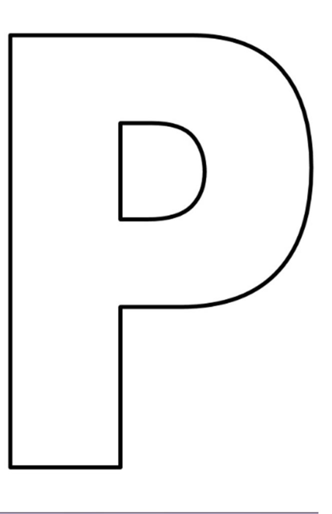 letras do alfabeto para imprimir P