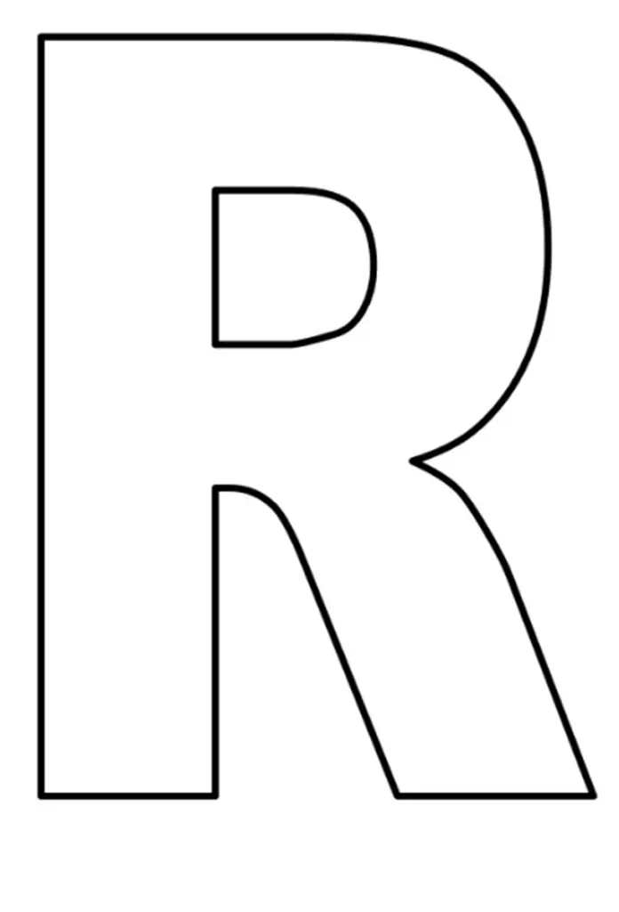 letras do alfabeto para imprimir R