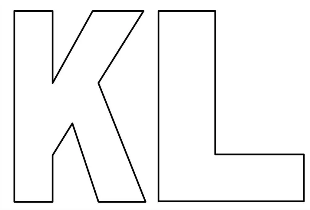 moldes de de letras para imprimir k l