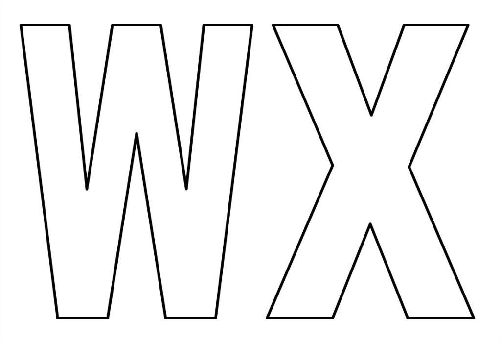 moldes de de letras para imprimir w x