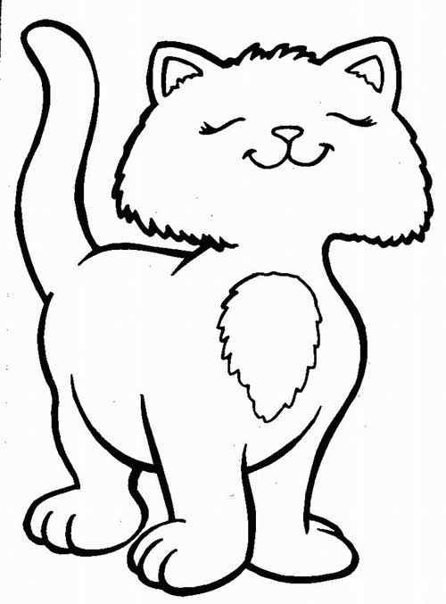 Desenho de bunda de gato para colorir para amantes de gatos