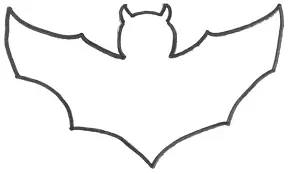 Molde de Morcego Grátis para Imprimir: Perfeitos para EVA e Feltro