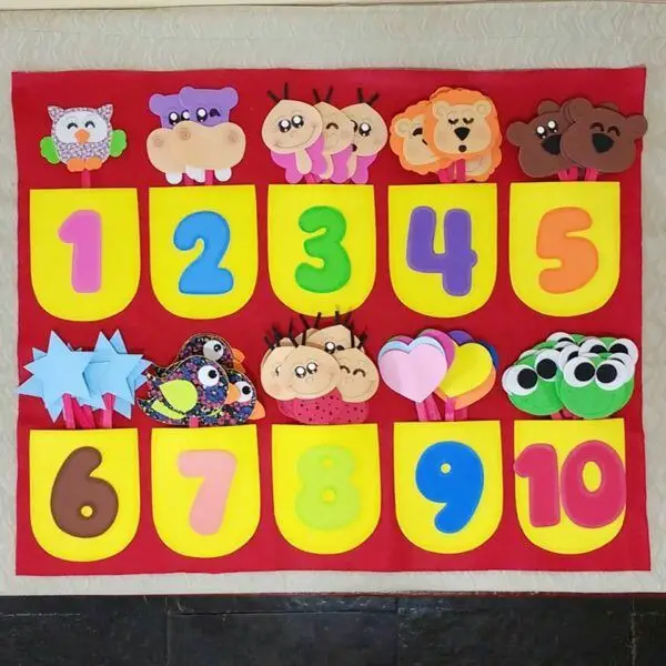 painel numerais em eva para educação infantil