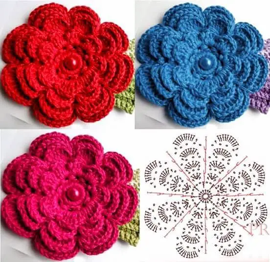 Crochet Flower Appliqué