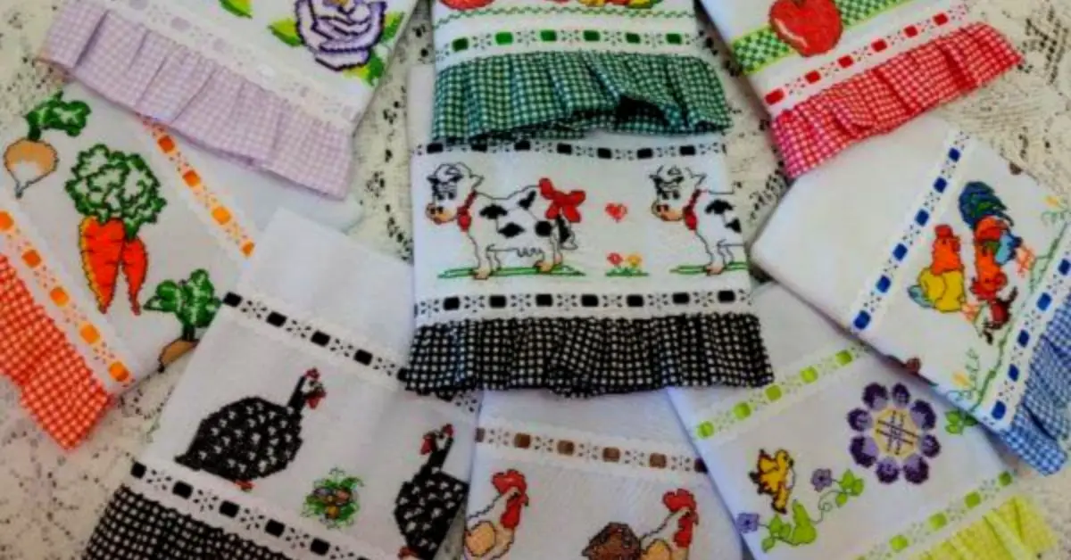 Pano de Prato Bordado – DO SIMPLES AO ELABORADO! - Artesã de Mão Cheia
